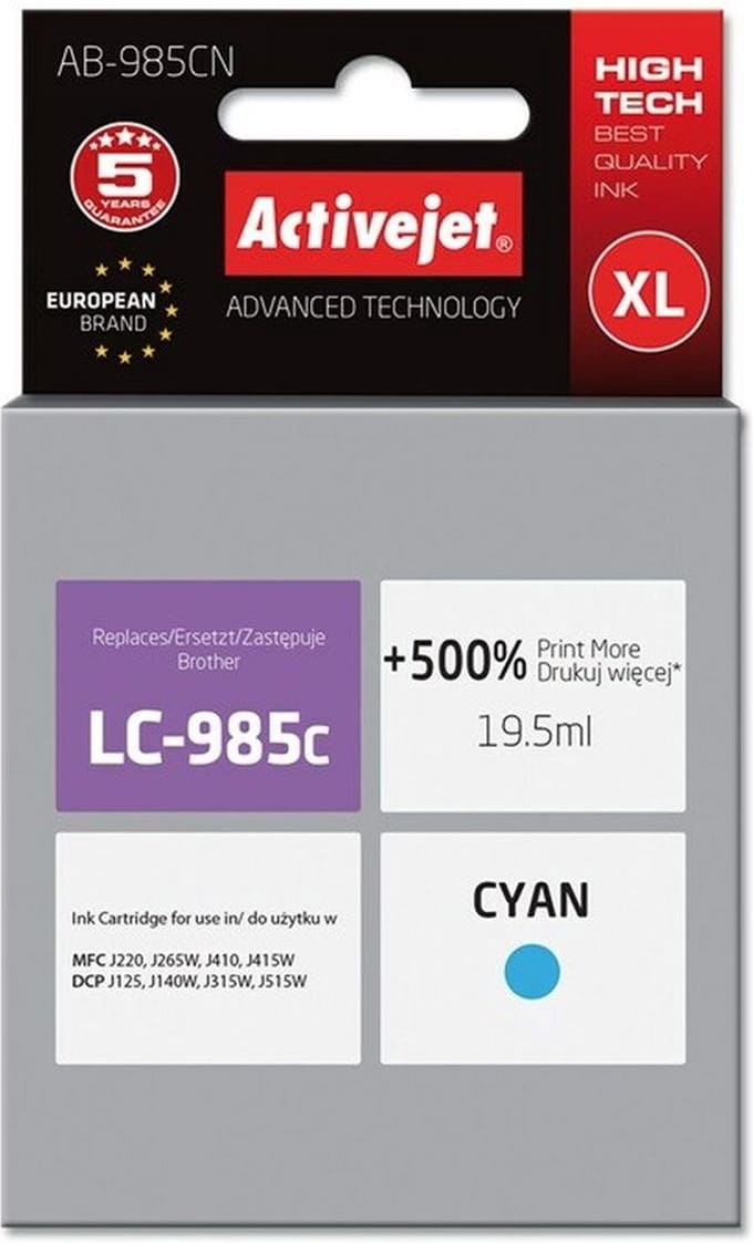 Originele inkt cartridge Activejet AB-985CN Cyaan
