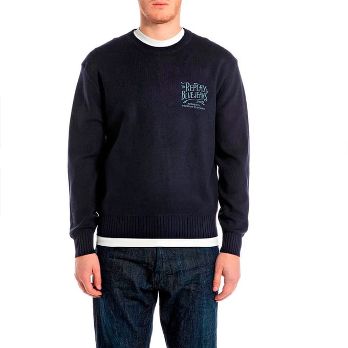 Replay Uk4885.000.g23538 Trui Blauw M