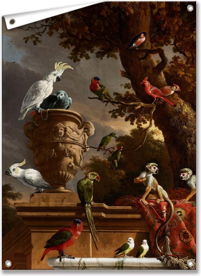 Tuinposter/Tuindoek De Menagerie - Melchior d'Hondecoeter - 75x100 cm