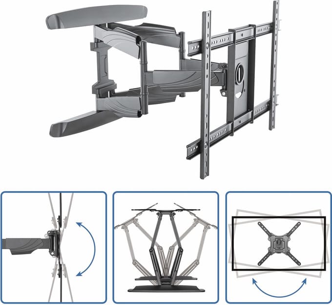 StarTech.com Flat Screen TV Wall Mount - For 32 - 70in LED/ LCD TVs - Steel - Max 45 kg - recommended for 70"