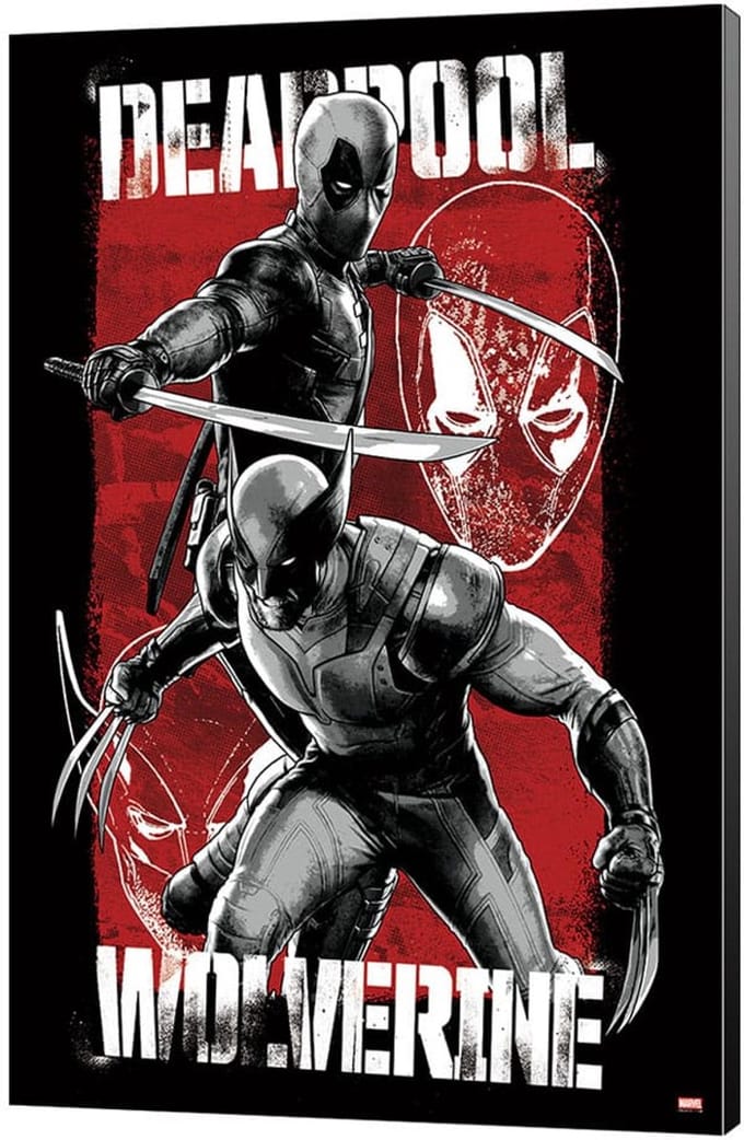 Semic Marvel Wooden Wall Art Deadpool & Wolverine 03 Maximum Effort 35 x 50 cm Poster & Wallscrolls