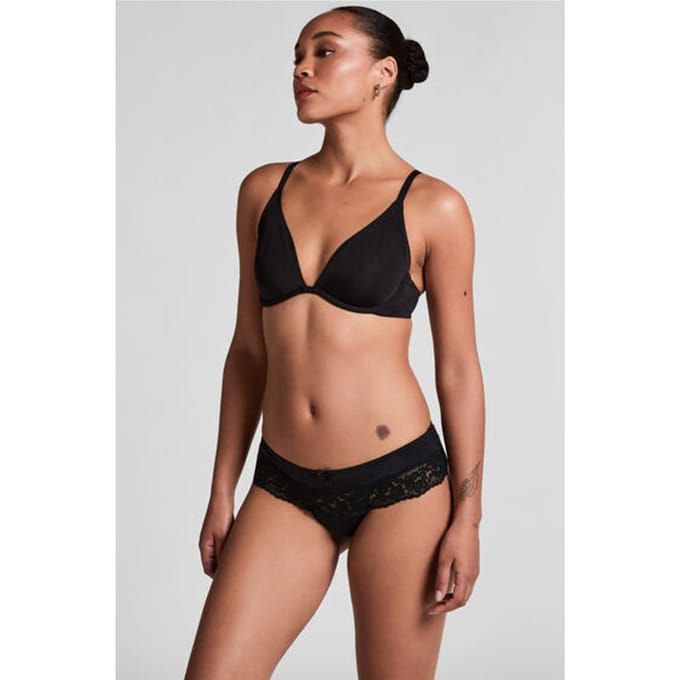 Hunkemöller Dames Lingerie Boxerstring Paris - Zwart - maat S