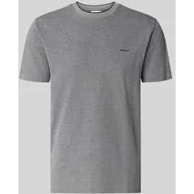 T-shirt met ronde hals en labelstitching