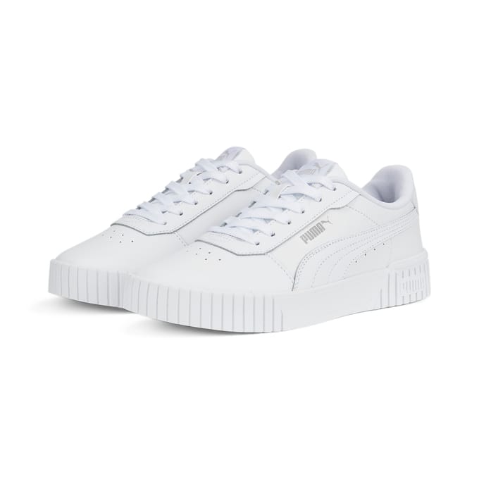 PUMA Carina 2,0 Dames Sneakers - Wit/Zilver