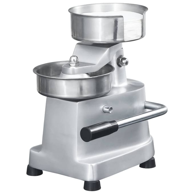 vidaXL - Hamburgerpersmachine - met - 500 - scheidingsbladen - 10 - cm - aluminium