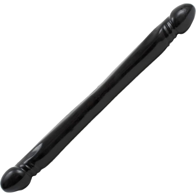 Doc Johnson Built In America dubbele dildo Smooth Double Header, 18 zwart - 44,96 cm
