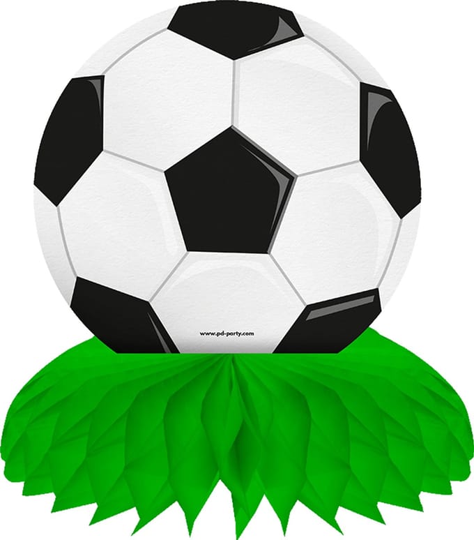 Tafeldecoratie | Feestversiering | Thema: Voetbal | Diameter: 16,5cm