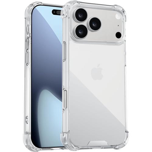 ShieldCase shock case geschikt voor iPhone 17 Pro Max (transparant) – stevige clear hoesje met valbescherming, slank design en perfecte pasvorm