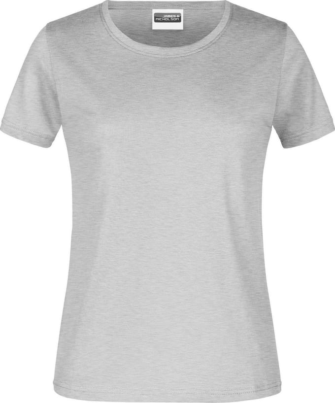 James And Nicholson Dames/dames Basic T-Shirt (Grijze Heide)