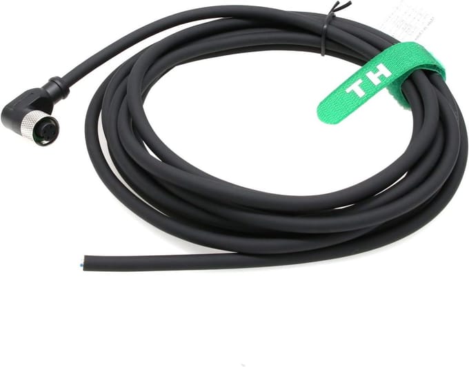 M12 A Code Kabel - Industriële Connector Sensor Kabel - Automatisering Apparaten - 4-Pins Vrouwelijk - 4 meter - zwart