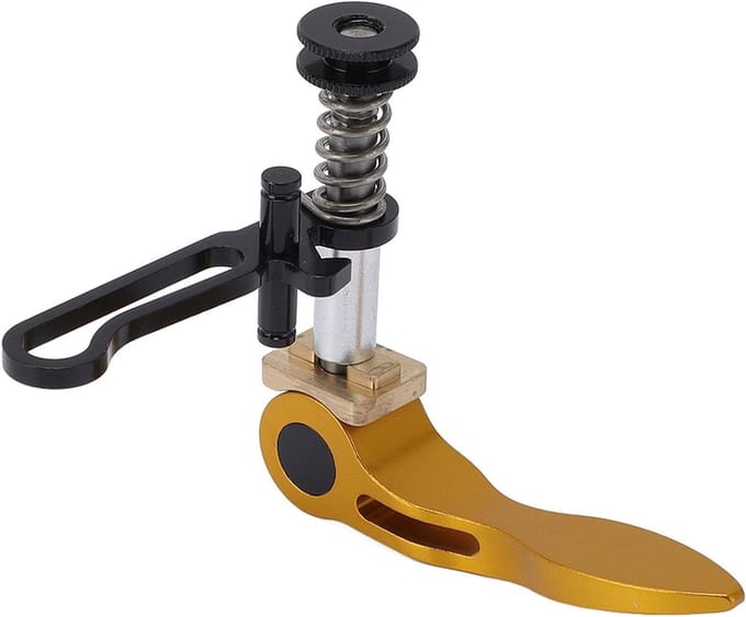 Zadelpenklem - Fietsaccessoire - Fiets Transport - Ingebouwde haak - Quick Release - Goud