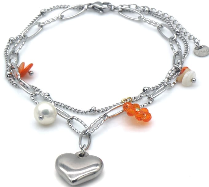 Enkelband Hart – RVS – Subtiel Design – valentijn – cadeau