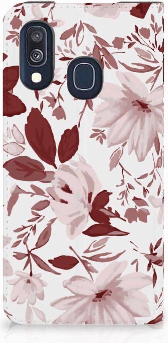 Bookcase Samsung Galaxy A40 Watercolor Flowers