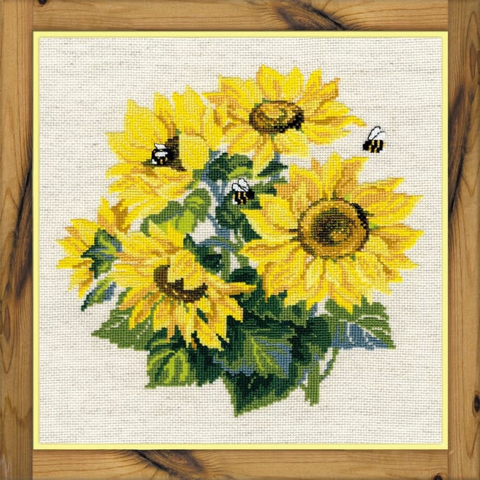 Borduurpakket Zonnebloemen