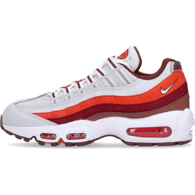 Air Max 95 Photon Dust/wit/donker Pony/picante rood lage herenschoen