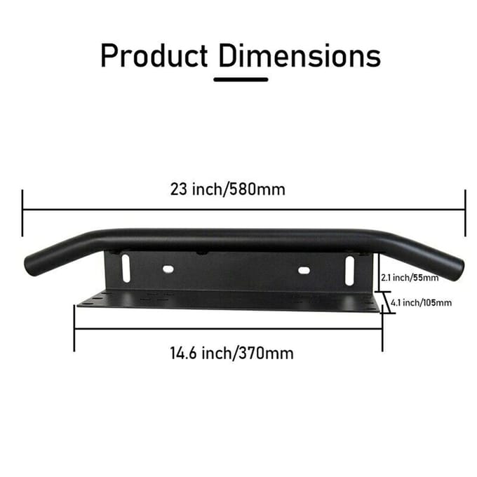Leds Light Bar Montagebeugel Front Kentekenplaat Frame Beugel Kentekenplaat Montagebeugel zwart