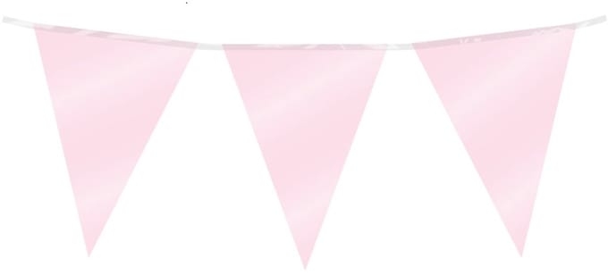 Party flag foil baby pink | 6 stuks