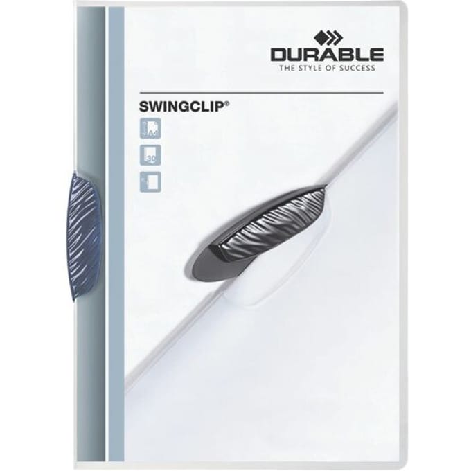 KLEMMAP DURABLE 2260 SWINGCLIP BLAUW - 1 stuk