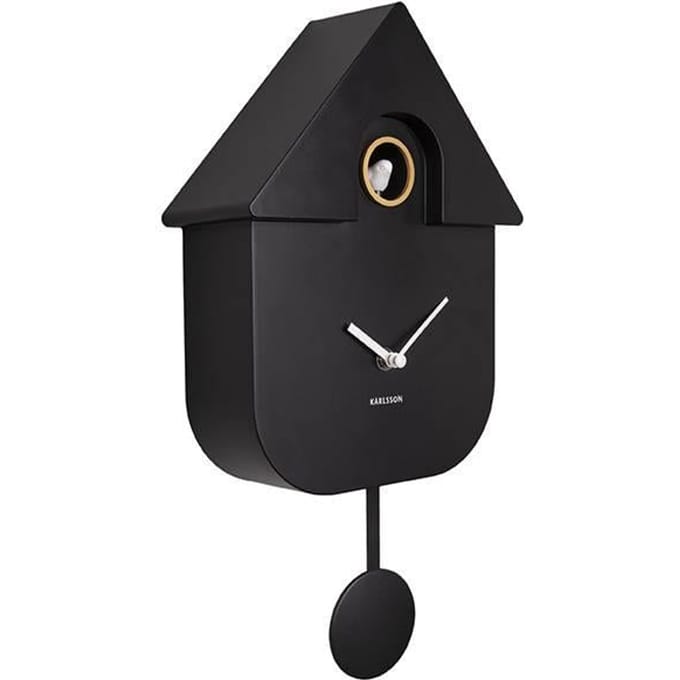 Karlsson Koekoeksklok Modern Cuckoo ABS - Zwart - 41x8,5x21,5cm - Scandinavisch