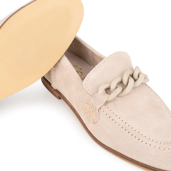 PS Poelman JENNY Dames Loafers - Beige/Zand - Maat 39