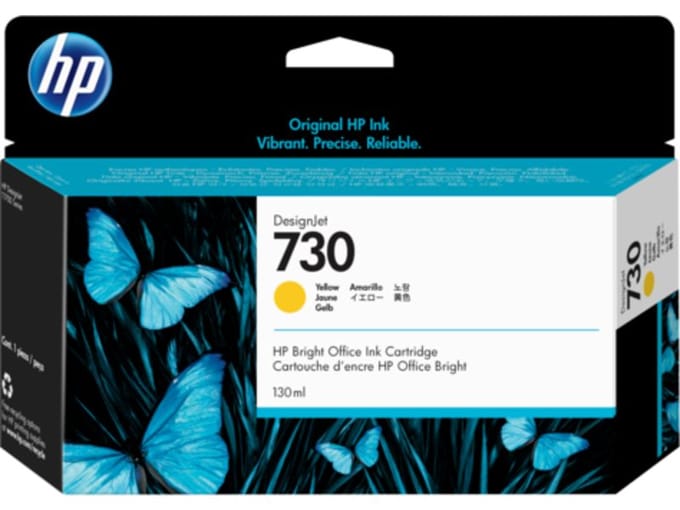 HP P2V64A nr. 730 inktcartridge geel (origineel)