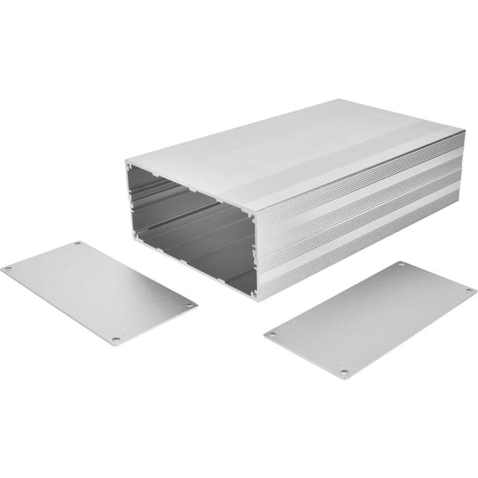 Boîtier Électronique en Alliage d'Aluminium Boîte de Projet Sablé Argent Oxydé Boîtier de Protection 68 x 145 x 250mm