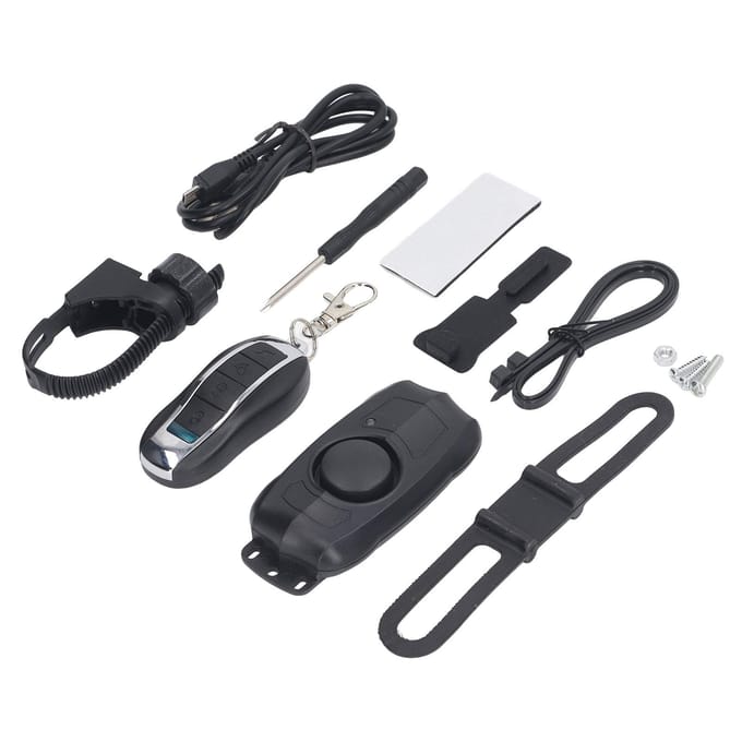Alarm voor elektrische voertuigen USB-oplaadbare fiets Draadloze afstandsbediening Trilalarm Ingebouwde batterij gray