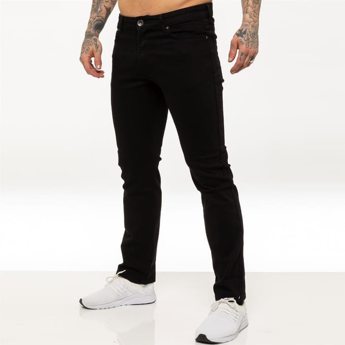 Kruze Heren Rechte Benen Stretch Jeans