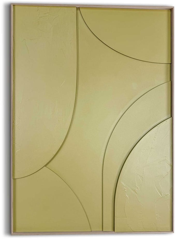 Schilderij 3D Art Stille Structuur - groen - 70 x 50 - Hout - REINDERS