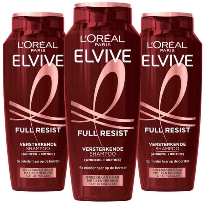 L'Oréal Elvive Full Resist Shampoo - 3 x 250 ml - Voordeelverpakking