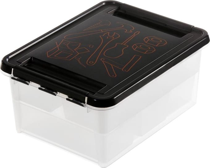 SmartStore - Deco 15 Opbergbox 14 liter voor Gereedschap - Polypropyleen - Zwart