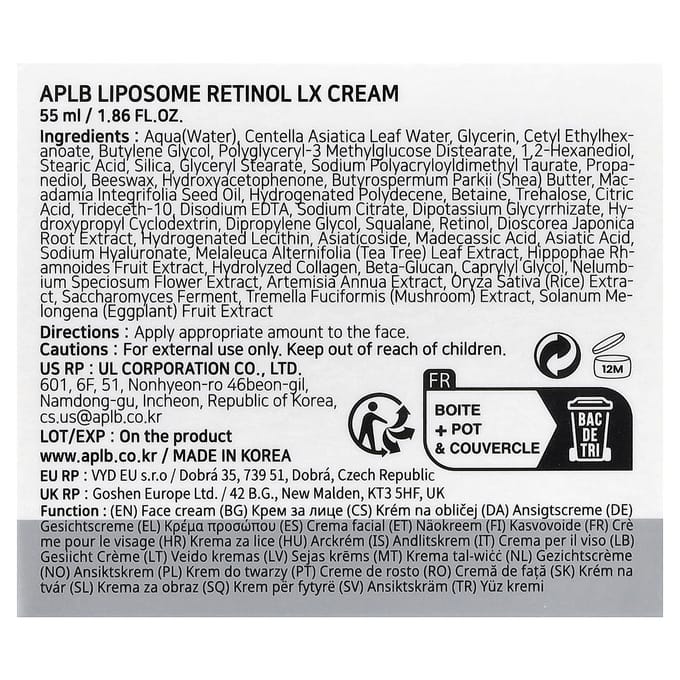 APLB Liposoom Retinol LX Crème 55ml #55ml 1PCS white