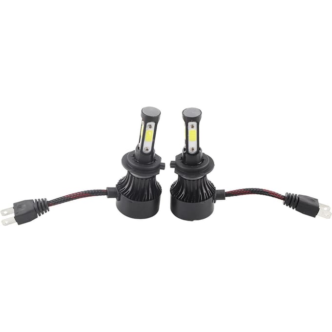 2 stuks Voertuig X7‑COB 6500K H7 LED Koplamp Hoge Voorlamp Lamp Aluminium ABS wit