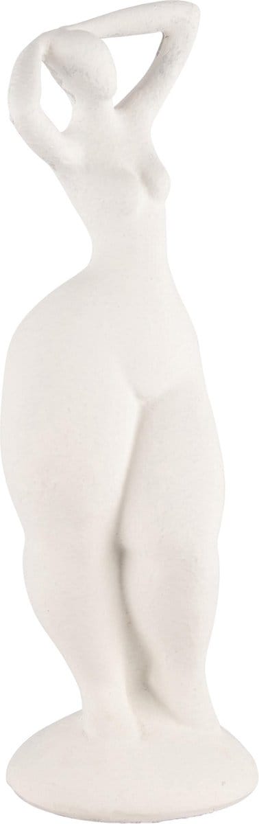 Dekoratief | Deco dame staand, wit, cement, 8x7x21cm | A240776