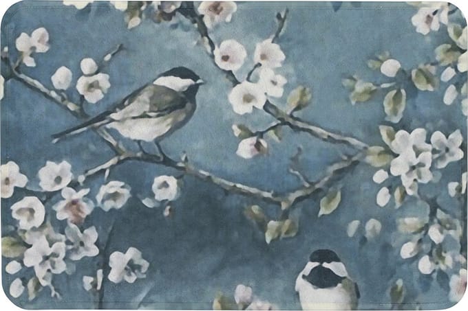 Mars & More | deurmat vogels grijs (75x50 cm) | RARMVGG