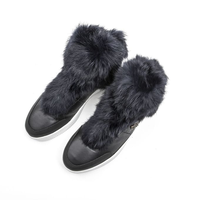 Mr&Mrs Italy Blauwe Katoenen Dames Sneakers
