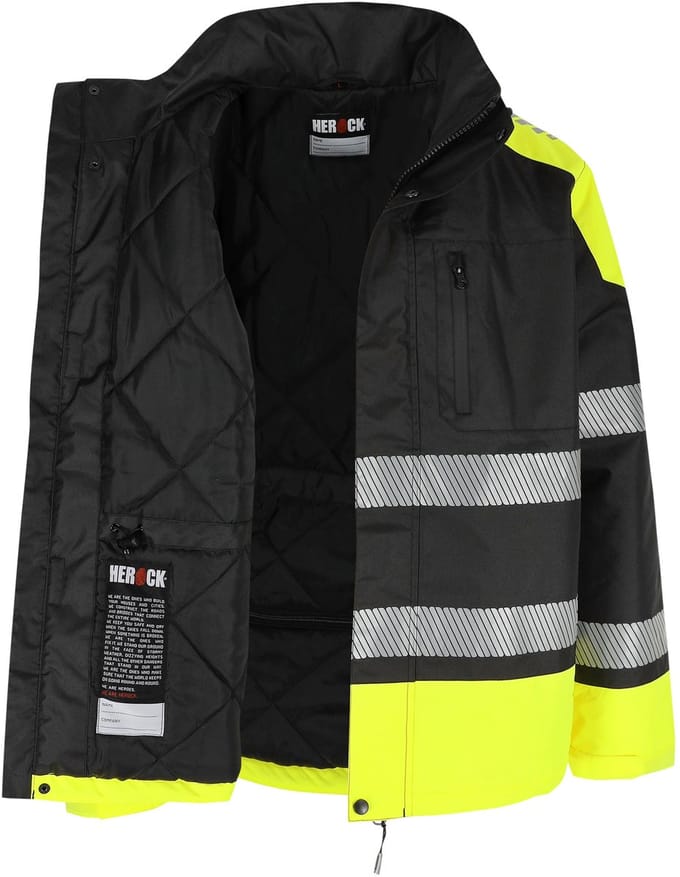 Herock Meteor High Vis Jas Zwart / L