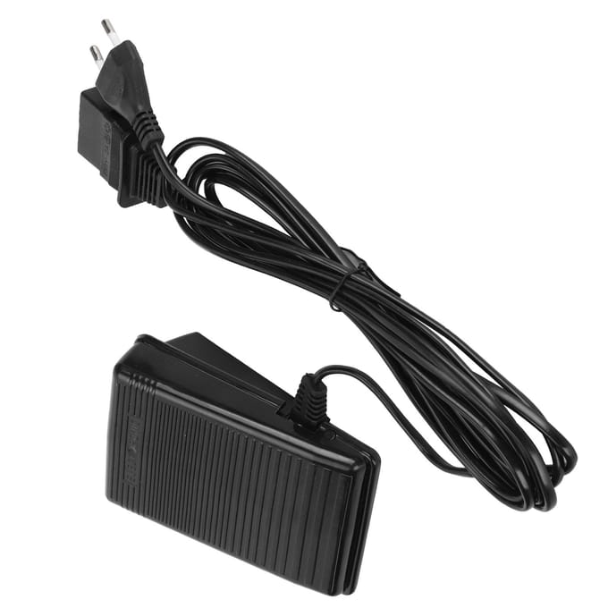 Naaimachine Voetpedaal Controller Multifunctioneel 3-Gats Stroomkabel voor SINGEREU Stekker 220V EU Plug black