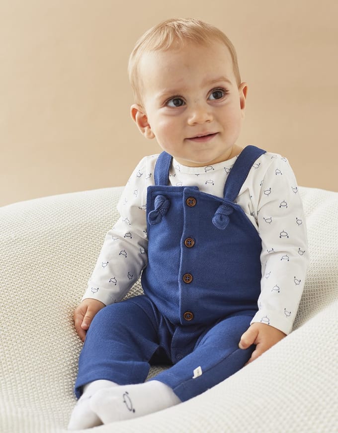 Noukie's - Salopette set - Denim - Katoen - 9 maand 74