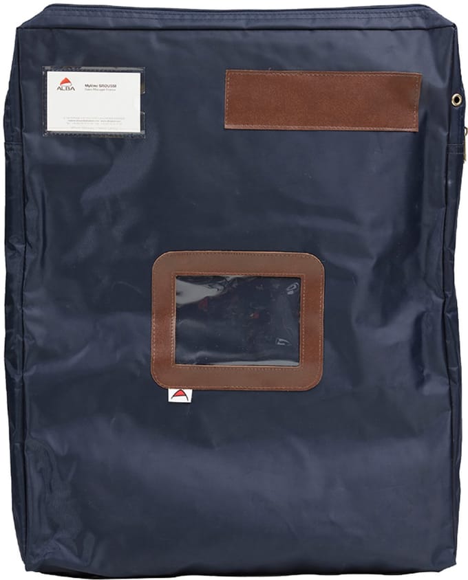 ALBA bankbiljet-/bankjestasje met uitvouwgesp, polyester, blauw.