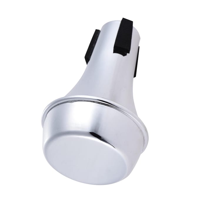 Mini Lichtgewicht Oefentrompet Rechte Demper Demper Sourdine ABS Materiaal zilver