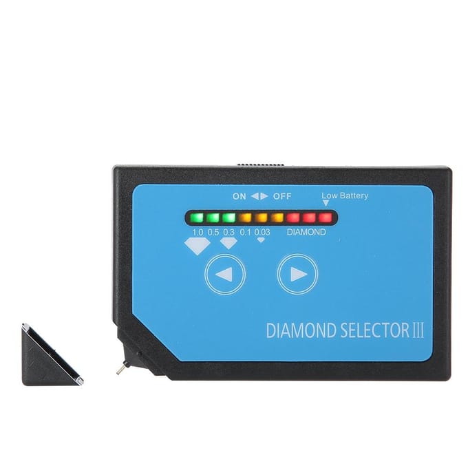 Praktisch Draagbaar Sieraden Testgereedschap Diamantselector III Met LED-indicator black
