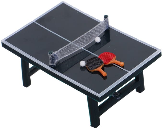 Mini pingpongballetjes van hars, set voor taartdecoratie, 5-delige set