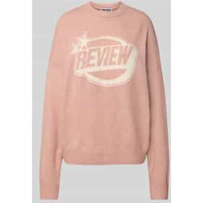 Gebreide pullover met labelprint