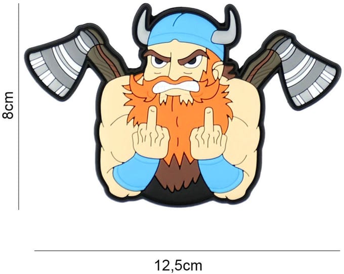 Embleem 3D PVC Angry Viking