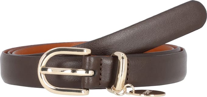 JOOP! Leren Riem 2,0 CM Women's Belt With Pendant W75 D`Brown Donkerbruin
