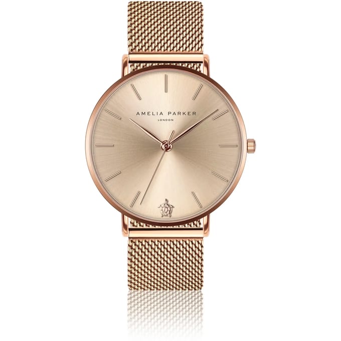 Dameshorloge Amelia Parker Gold Sky Mesh