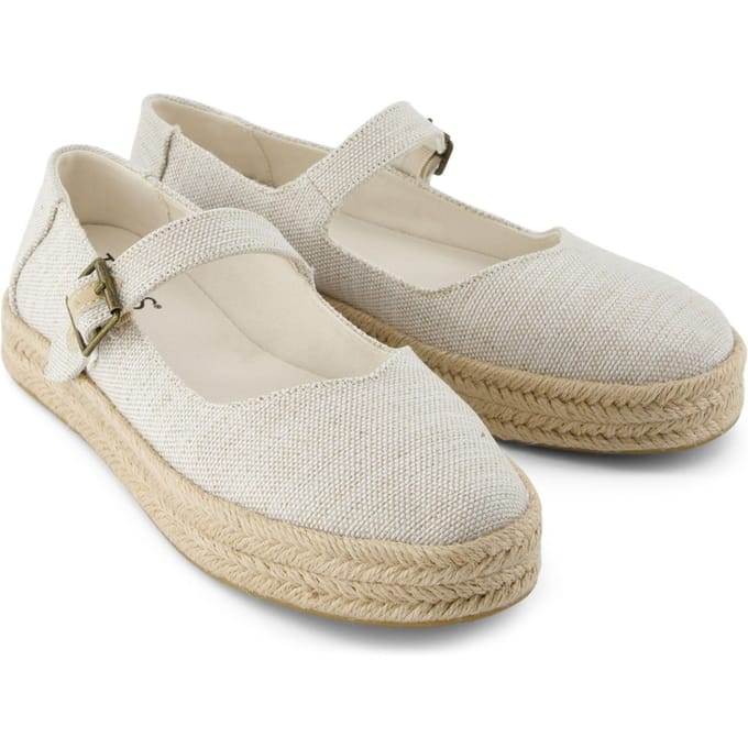TOMS Carolina Mary Jane Nylon Dames Natuurlijke Espadrilles