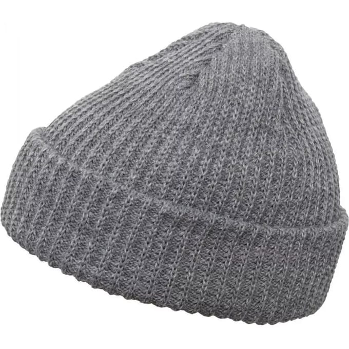 Flexfit - Rib Beanie heather grey one size Beanie Muts - Grijs