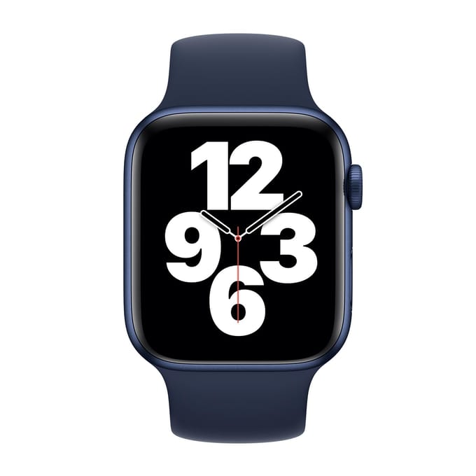 Apple Siliconen solobandje voor de Apple Watch | 38/40/41/42 mm - Maat 2 - Deep Navy